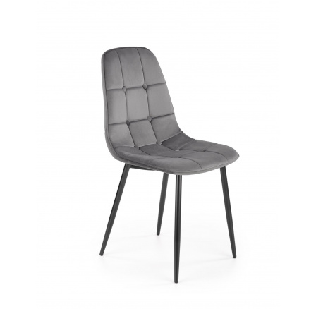 Jedálenská stolička K417, sivá Velvet