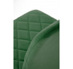 Jedálenská stolička K525 VELVET, Tmavozelená/Čierna