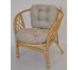 Vankúš na kreslo Bahama tmavo béžové zvýraznenia