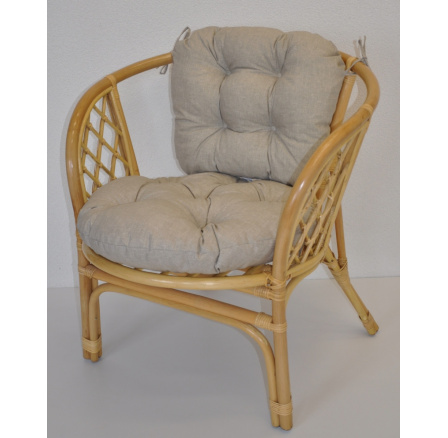 Vankúš na kreslo Bahama tmavo béžové zvýraznenia