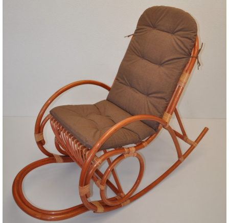 Vankúš UNI pre hojdacie kreslo látka hnedé zvýraznenia