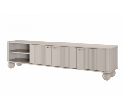 TV skrinka Vesper 3D 187 cm - kašmír / zlaté úchyty / nohy gule