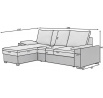 Rohová sedacia súprava LUSSO, Omega 13/Soft 11 univerzálna