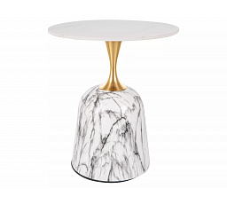 Konferenčný stôl FAMA, Efekt mramoru/Biely lesk/Zlatá