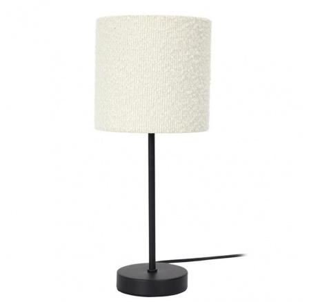 Kovová lampa s bielym tienidlom boucle