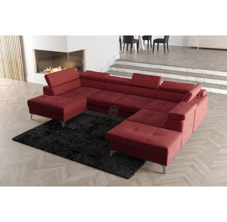 Rohová sedacia súprava TOSCANIA MAX II 170x350x220 - červená, pravá
