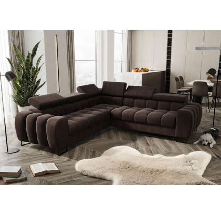 Rohová sedacia súprava ASPEN MAX 260x260 cm - hnedá, ľavá Rohová sedacia súprava ASPEN MAX 260x260 cm - hnedá, ľavá