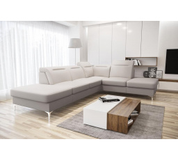 Rohová sedacia súprava OSLO 295x220 prírodná koža - pravá, Koža ecru