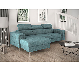 ROHOVÁ POHOVKA ORION MINI ĽAVÁ S FUNKCIOU SPANIA 255x165 CM AR75 (ODTIEŇ MODREJ) - RÝCHLE ODOSLANIE