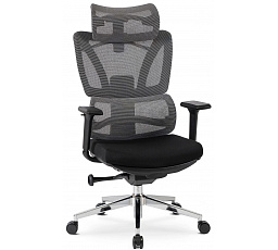 Otočná Stolička DELSIN Ergonomická Čierna S Podnožkou