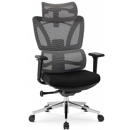 Otočná Stolička DELSIN Ergonomická Čierna S Podnožkou