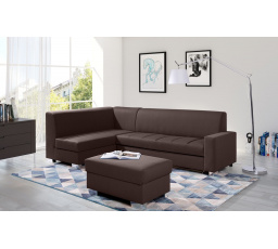 Rohová sedacia súprava MIX s taburetom, Malmo 28, Ľavá