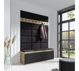 Predsieňová stena EMI 6, Trinity 16/Artisan + Black