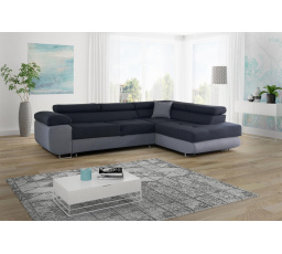 Rohová sedacia súprava Dolly L sivá tmavý stred