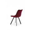 Jedálenská stolička K332 VELVET, Bordó Bluvel 59/Čierna