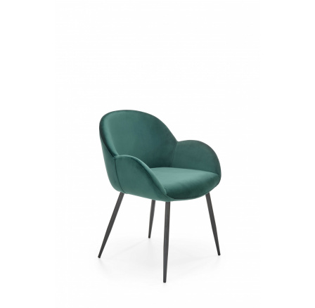 Jedálenská stolička K480, zelená/čierna