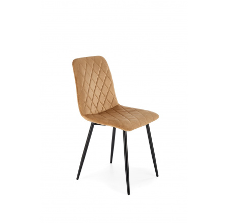 Jedálenská stolička K525 VELVET, Béžová/Čierna Jedálenská stolička K525 VELVET, Béžová/Čierna