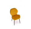 Jedálenská stolička K538 VELVET, Horčicový Bluvel 68/Čierna