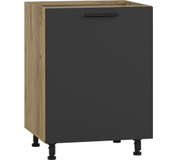 Kuchynská dolná skrinka VENTO D-60/82, antracit/dub wotan