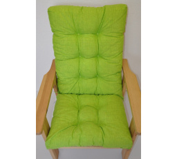 Vankúš pre záhradné kreslo vysoký - látka svetlo zelená melír