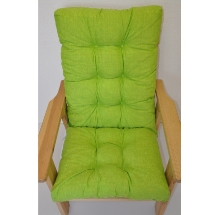 Vankúš pre záhradné kreslo vysoký - látka svetlo zelená melír