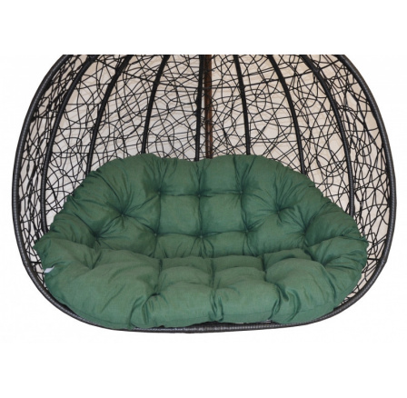 Dvojitý hojdací vankúš - látka tmavozelená