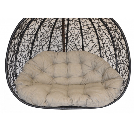 Vankúš pre dvojitú hojdačku - tkanina tmavo béžová