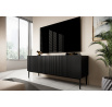 TV komoda Nicole, čierny mat / čierne nožičky
