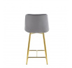 Barová stolička H1-FX, sivá / zlatá 