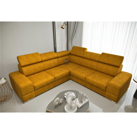 Rohová sedacia súprava ROYAL MAX 286×286 - žltá, pravá Rohová sedacia súprava ROYAL MAX 286×286 - žltá, pravá