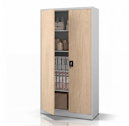 Kancelárska skriňa na dokumenty kovová šedá / dub sonoma: Eco Design JANA H 900 x 1950 x 400 mm Kancelárska skriňa na dokumenty kovová šedá / dub sonoma: Eco Design JANA H 900 x 1950 x 400 mm