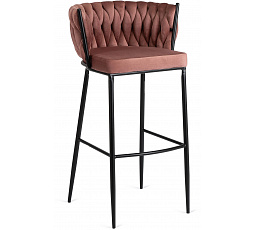 Barová stolička FLORES Ružový Zamatový