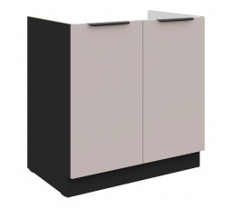 Dolná rohová skrinka ARONA - 90 x 90 DN 2F BB, Čierna mat/Kašmír