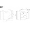 Komoda INDIANAPOLIS I17 Kraft biela