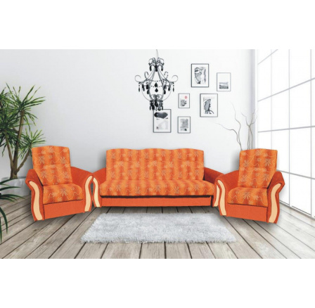 Sedacia súprava Ibiza 3F+1+1 oranžová/buk Sedacia súprava Ibiza 3F+1+1 oranžová/buk