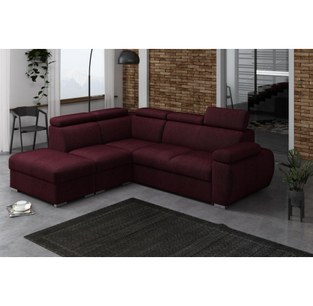 Rohová sedacia súprava Bodie V ľavá vínová