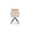 Jedálenská otočná stolička K536, Béžová/Čierna