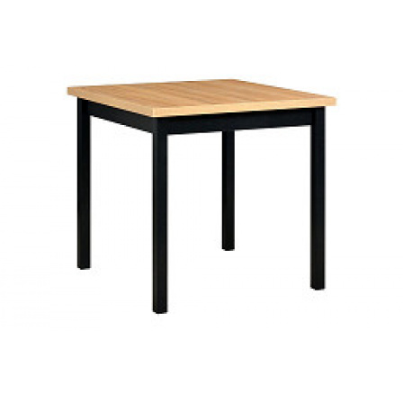 MAXMILIÁN 9 (MAX 9)- jedálenský stôl - laminovaný dubový vnuk/noha+podstavec čierny - kolekcia "DRE" (K150-E)