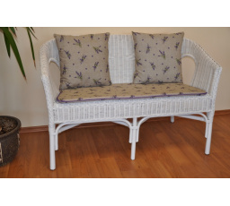 Vankúš na lavičku Fabion s vankúšmi v levanduľovej farbe