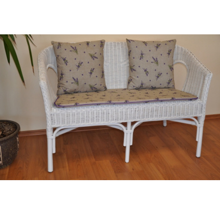 Vankúš na lavičku Fabion s vankúšmi v levanduľovej farbe