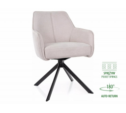 Jedálenská stolička NOTTI BREGO, Béžová 22/Čierna