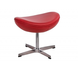 Podnožka Egg červená koža 65