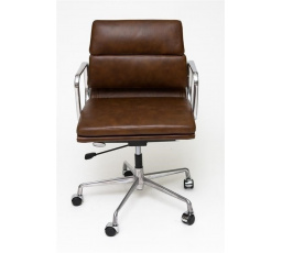 Kancelárske kreslo CH2171 hnedá koža chróm