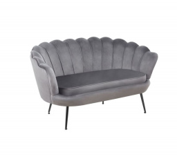 Sofa SF1-FXJG zamatová sivá, nohy čierne