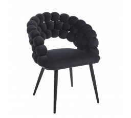 Stolička velvet - Riviera 100 čierna K20-FX (B)