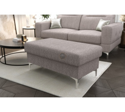 Taburet s úložným priestorom MALIBU 100x55 cm - sivá
