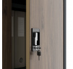 Kovová skriňa s policami Eco Design JAN H, 900 x 1950 x 400 mm, Antracitová/orech