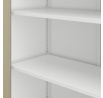 Kovová skriňa policová Eco Design KEVIN, 900 x 1400 x 400 mm, Biela/ dub sonoma