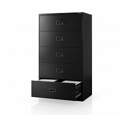 Čierna kovová kartotéková skriňa: SARAN XL V5, 900 x 1620 x 600 mm