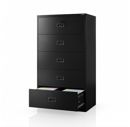 Čierna kovová kartotéková skriňa: SARAN XL V5, 900 x 1620 x 600 mm Čierna kovová kartotéková skriňa: SARAN XL V5, 900 x 1620 x 600 mm